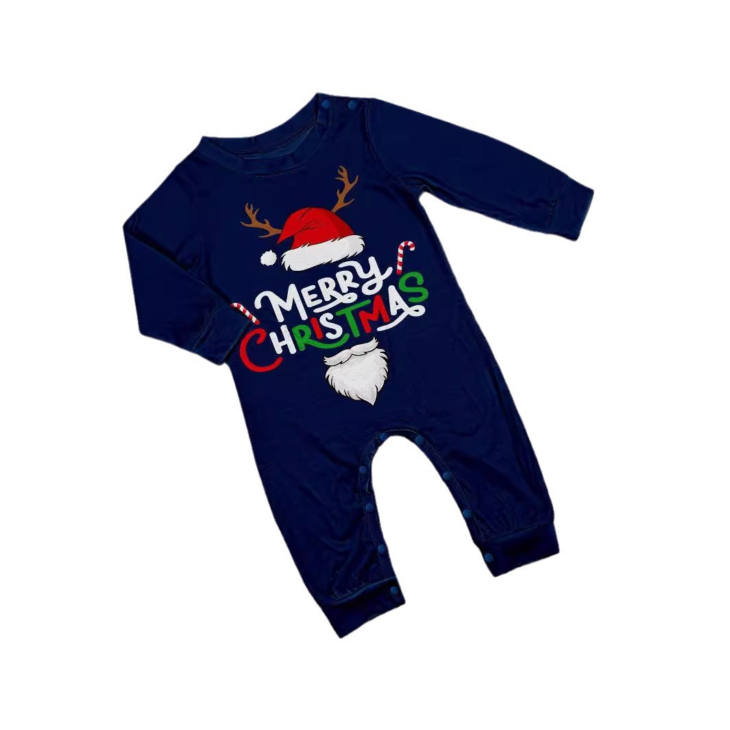 Χριστουγεννιάτικο καπέλο Άγιου Βασίλη καρό Χριστουγεννιάτικο οικογενειακό κοστούμι εμπριμέ πιτζάμες με ρούχα για το σπίτι_voghion.com