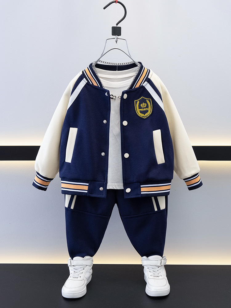 7689 Traje de primavera y otoño Estilo universitario Uniforme de escuela primaria Ropa deportiva Traje de niño pequeño y mediano Traje de dos piezas
