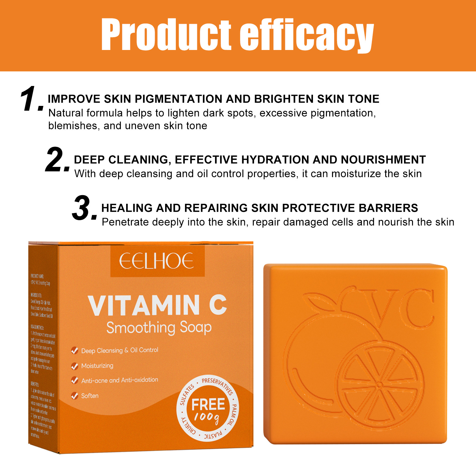 Vitamin C Smoothing Soap For Brightening And Moisturising Skin_voghion.com