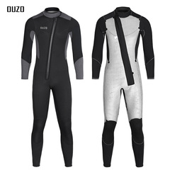 5/3mm wetsuit men's super elastic thickened velvet cold-proof and warm one-piece wetsuit jellyfish surfing suit winter swimsuit