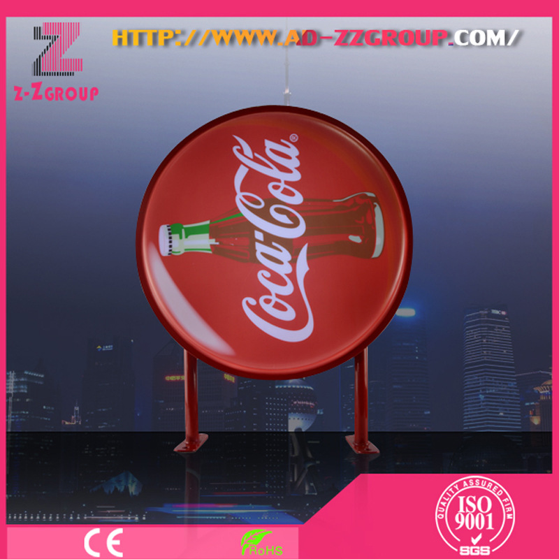 高亮空白双面圆形吸塑灯箱户外防水防雨挂墙式LED门头招牌广告牌