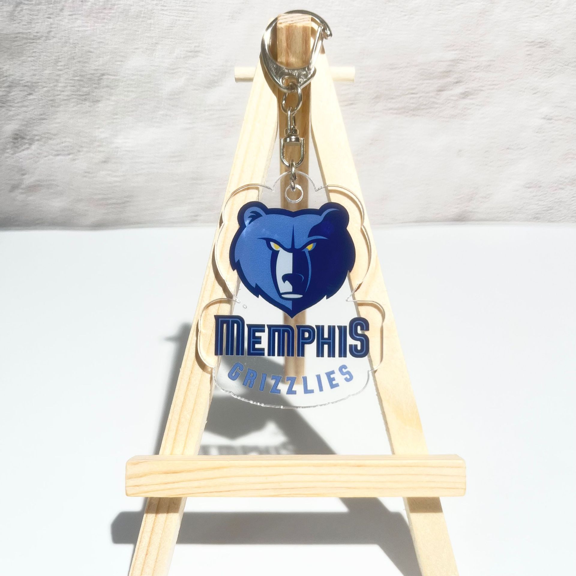 Colgar una guarnición Lakers Warriors net Clippers Cavaliers baloncesto llaveros mochila acrílico image 12