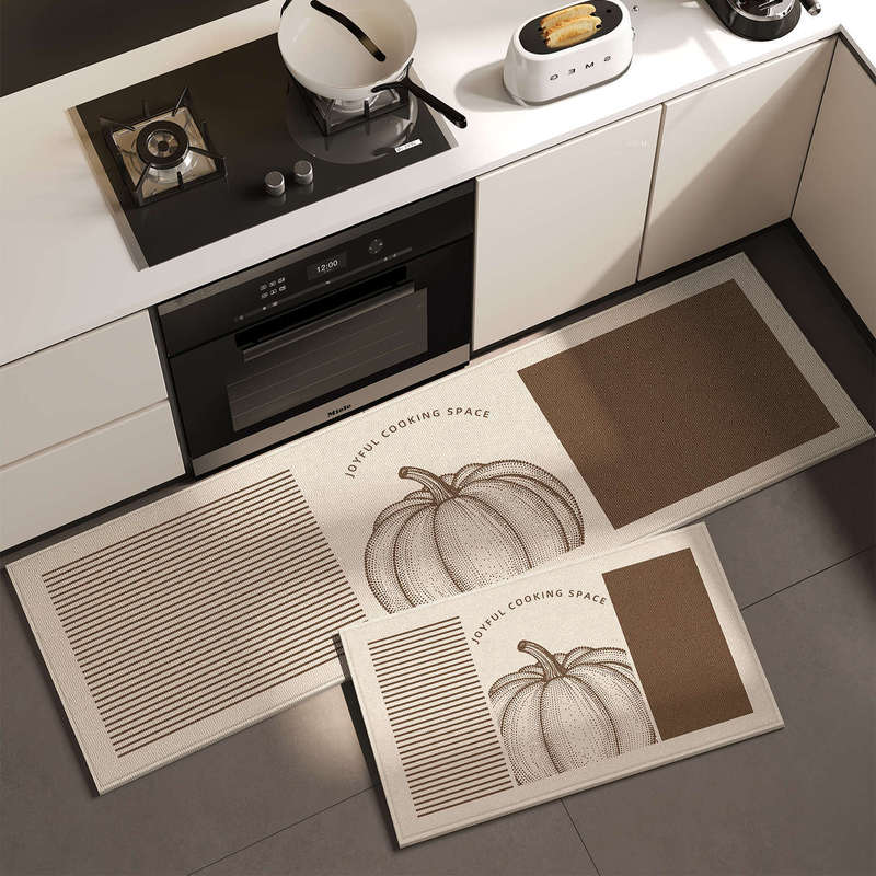 Kitchen Floor Mats Are Waterproof and Oil-Proof, No-Wash Wipeable Carpets, Door Non-Slip Mats, Household Long Door Mats, Stain-Resistant Mats Kitchen Floor Mats Are Waterproof and Oil-Proof, No-Wash Wipeable Carpets, Door Non-Slip Mats, Household Long Door Mats, Stain-Resistant Mats