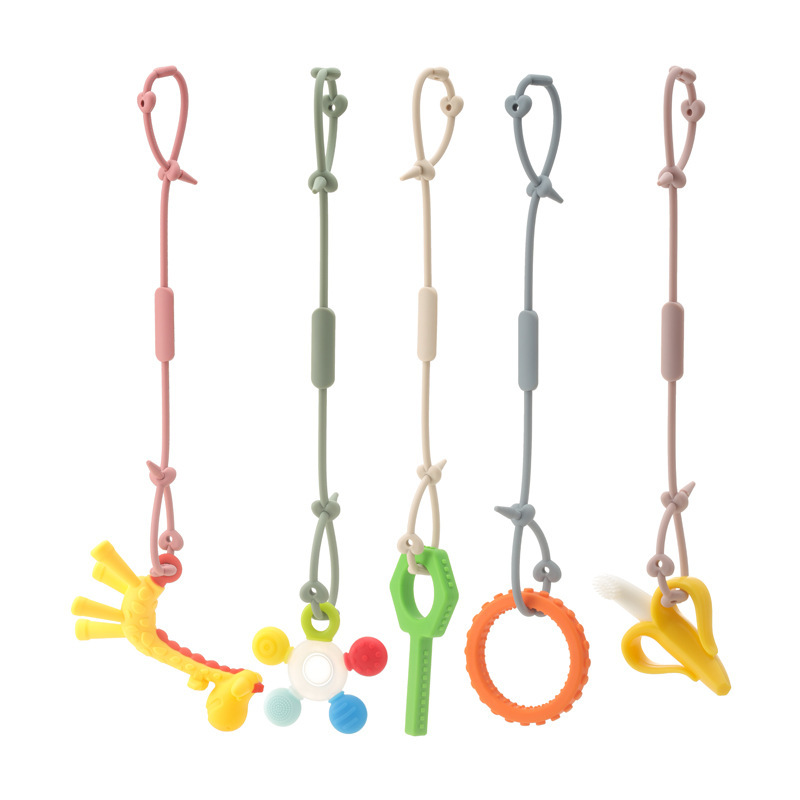 Aliexpress Cross-Border Silicone Pacifier Chain, Pacifier Chain, Teether Anti-Drop Chain, Stroller Pacifier Anti-Drop Rope
