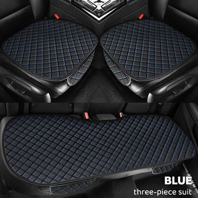 for All Seasons, Tie-Free Anti-Slip | Universal seat cover - black-and-blue-three-piece-suit-linen