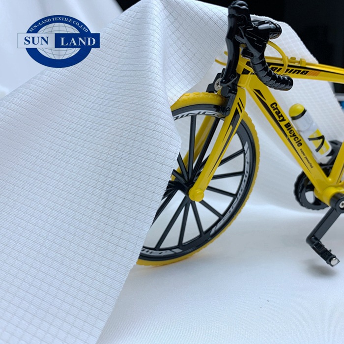 马拉松运动轻薄面料 吸湿速干50D全涤抽针华夫格针织双面方格布