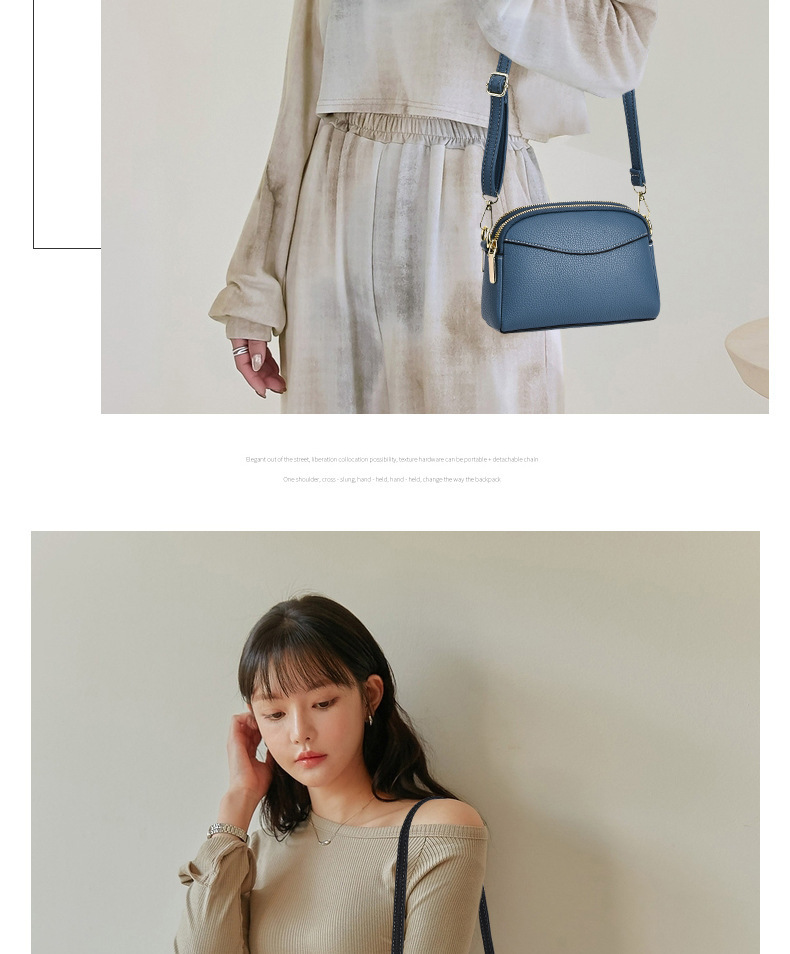 Crossborder Umhängetasche Damen Neumodell modische Mini-Tasche Zweischicht-Reißverschluss Mama-Handytasche vielseitige kleine Quadrattasche