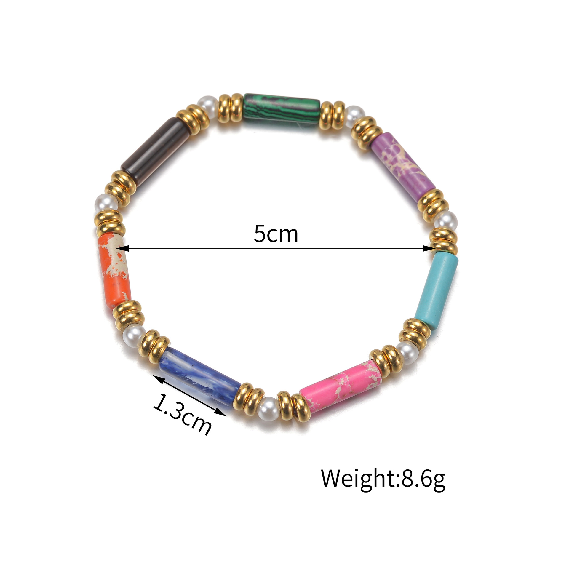 12g Weight Bracelets Classification Ethnic Style Bohemian Geometric Stainless Steel Imitation Pearl Natural Stone Bracelets In Bulk