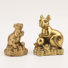Wholesale brass twelve zodiac figurines jewelry zodiac rat ox tiger rabbit dragon snake horse sheep monkey rooster dog pig zodiac