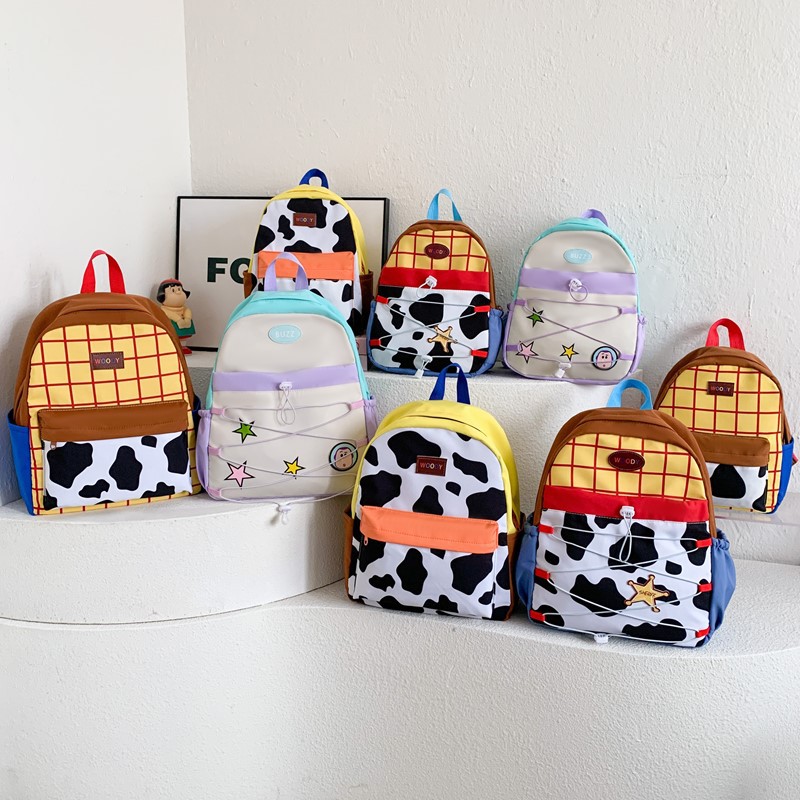 Nuevo patrón de tendencia jardín de infantes mochila para niños de clase pequeña, niños y niñas de 4 - 6 años de edad, mochila ligera para reducir la carga