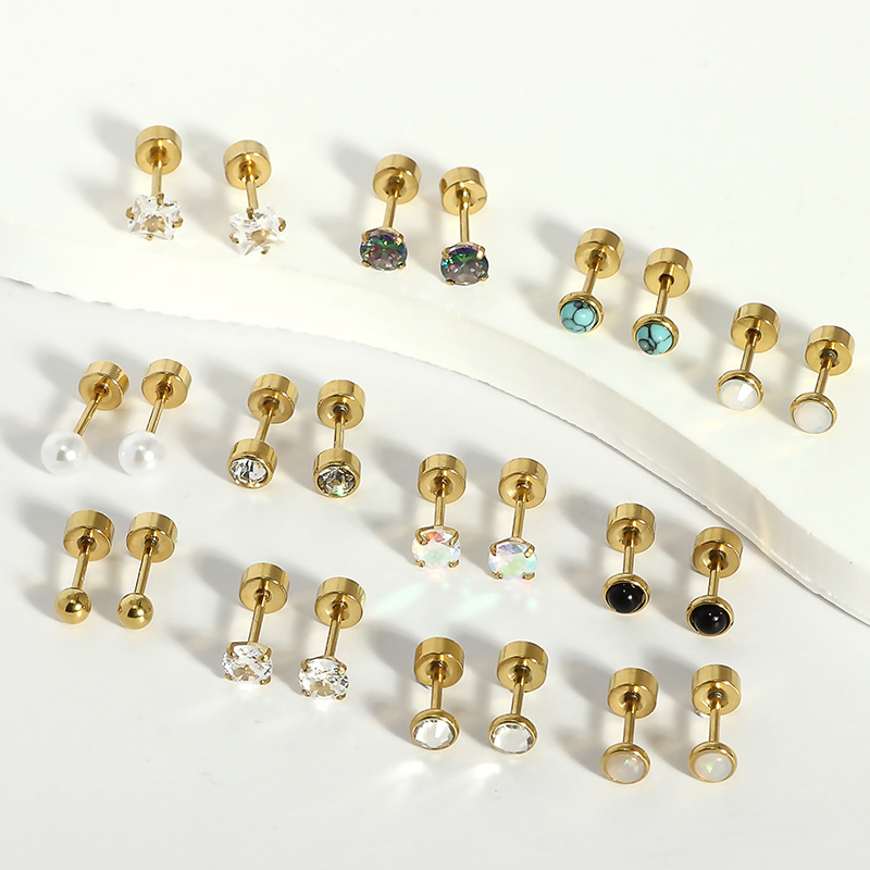 Labret piercing jewelry detail image
