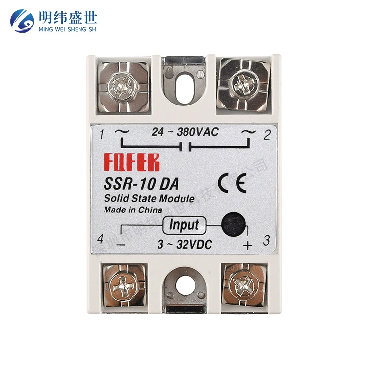 Однофазное твердотельное реле 220 В маленький твердотельный релейный модуль 12 В 24 В постоянного тока Управление переменного тока SSR-40DA