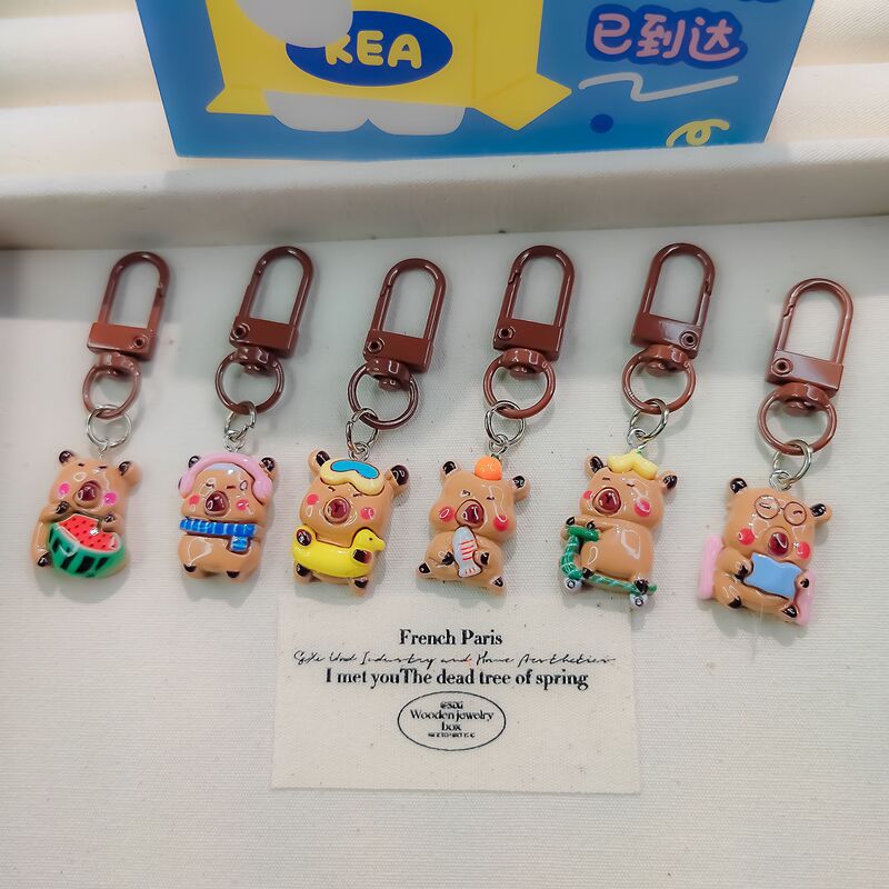Cafe Buckle Small D31 Kabi Bala Keychain Playful Play Pendant Cartoon Three-dimensional Keychain Student Schoolbag Hanging Cafe Buckle Small D31 Kabi Bala Keychain Playful Play Pendant Cartoon Three-dimensional Keychain Student Schoolbag Hanging