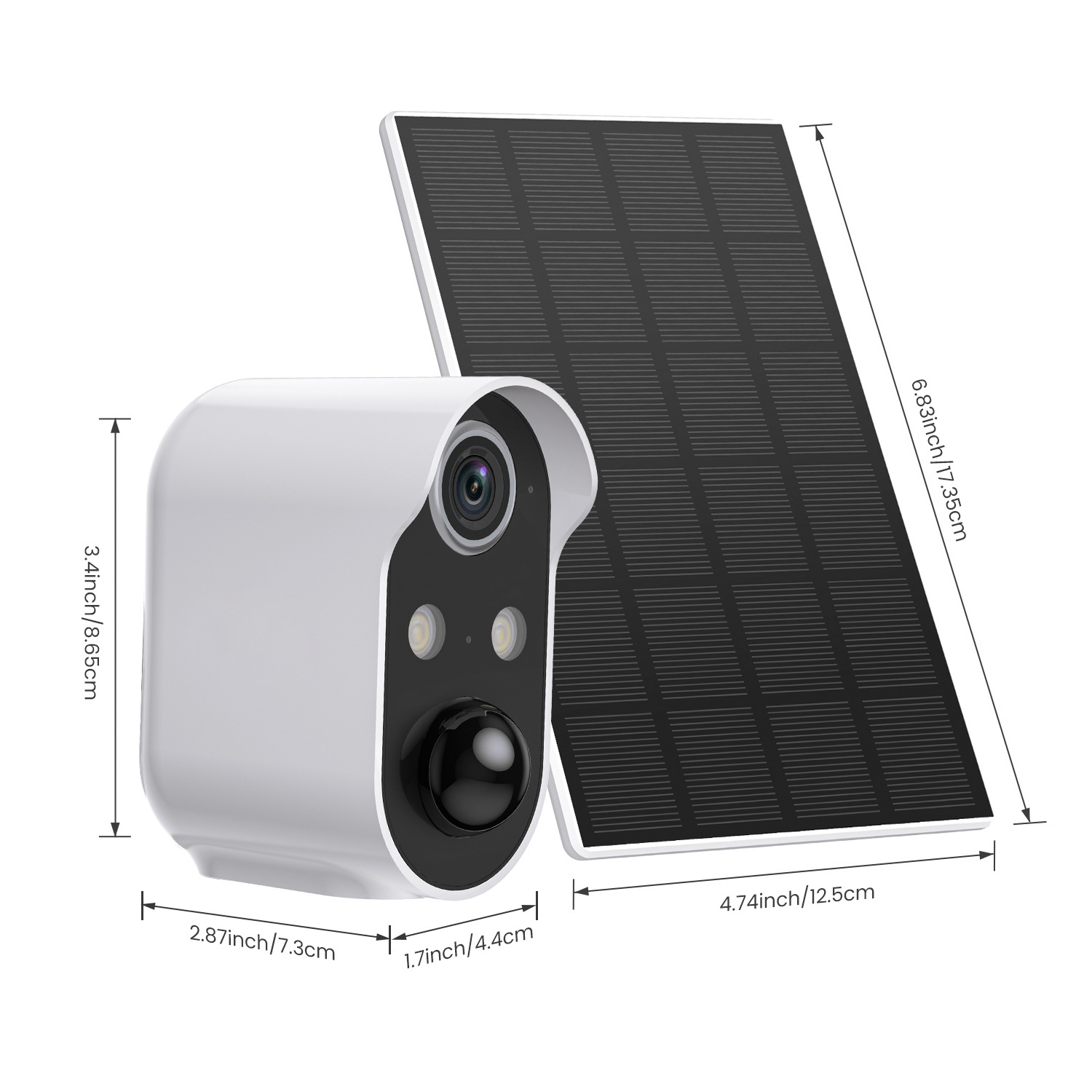 Cámara de vigilancia solar WiFi Cámara de red inalámbrica de baja potencia Videoportero de visión nocturna HD remota