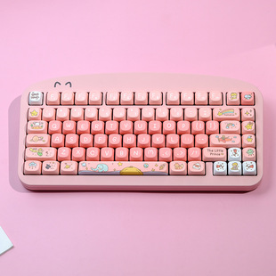 Pbt Keycap Five-Sided Sublimation Customized Pink Little Prince Factory Direct Xoa Highly Adaptable Mechanical Keyboard