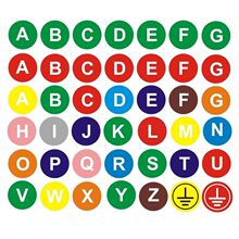 字母贴英文ABCD三相序标签火线接地线零线不干胶数字编号贴字自粘