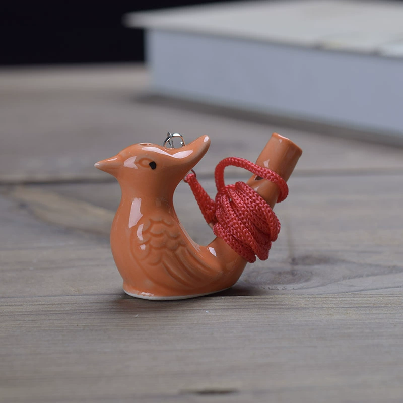 Ceramic Whistle Bird with Lanyard Music Whistle Ceramic Water Bird Scenic Stand Hot Selling Kindergarten Gifts