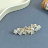 White hairpin, flowered