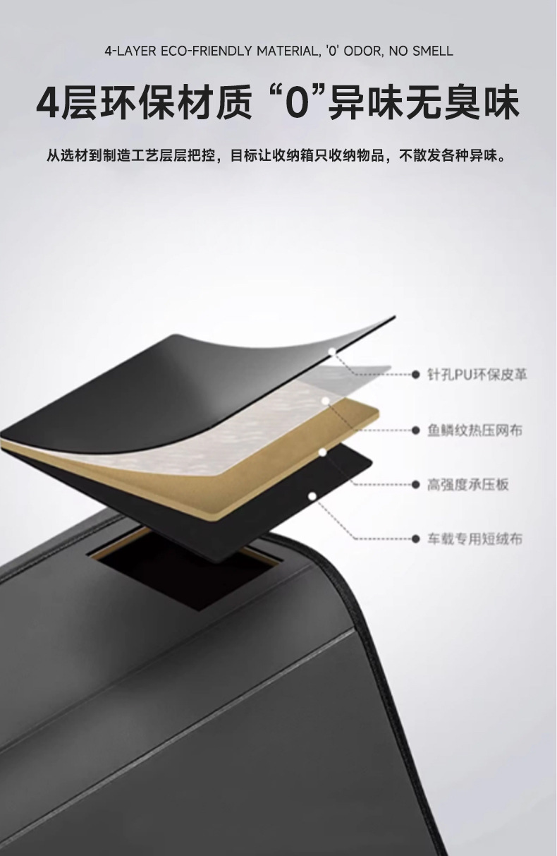 Car Storage Box, Car-Mounted Leather Storage Box, Foldable Car Storage Box, Multi-Functional Storage Box for Car Trunk