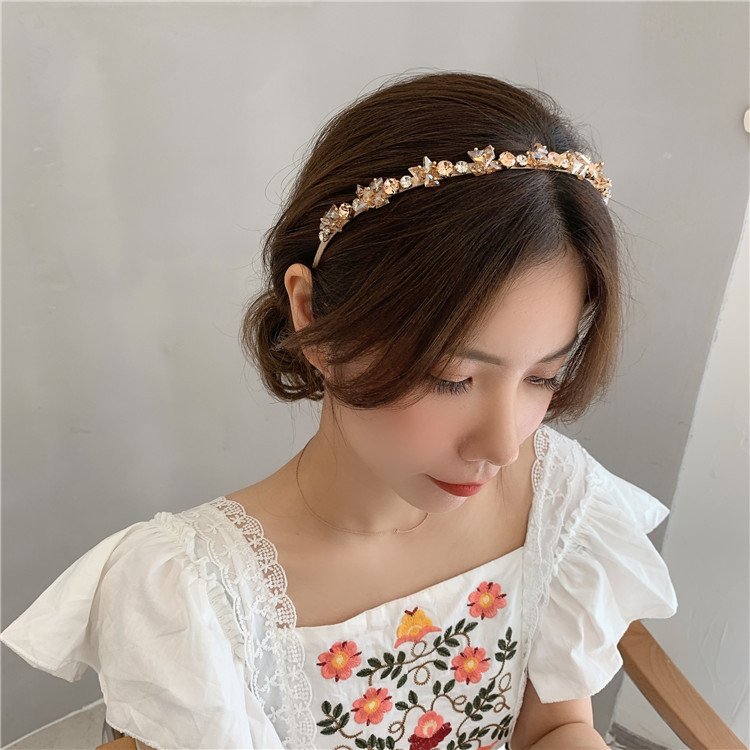 Luxurious Geometric Artificial Crystal Hair Bandpicture2