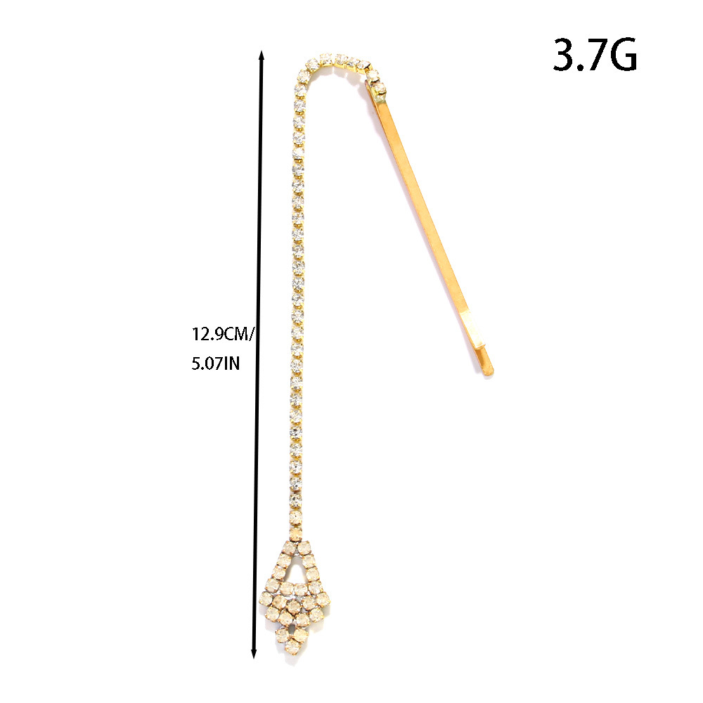 Pendentif en strass exotique ornement de front pendentif de sourcil coiffe de mariée simple clip transversal accessoires de cheveux chaîne de cheveux_voghion.com