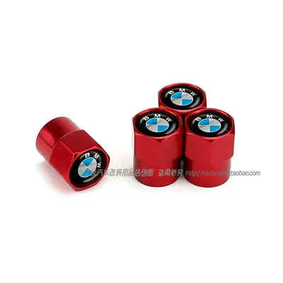 modified car tire valve caps screws, valve - blue-and-white-bmw-4-red-ones