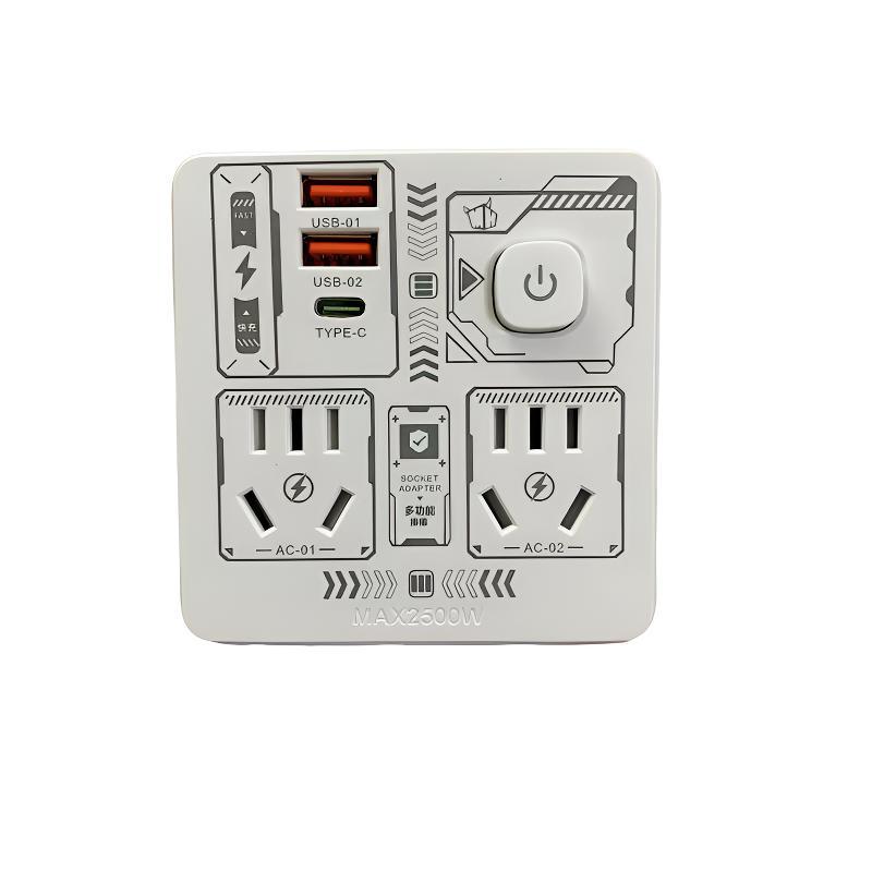 86型转换插座面板多功能转换器家用usb插排多孔位排插办公宿舍用