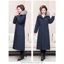 派克服女2025冬新款连帽中长款过膝水貂獭兔毛内胆可拆卸加厚皮草