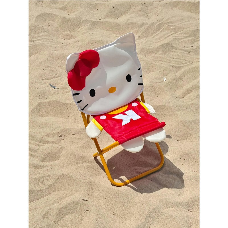 Hellokitty Outdoor Foldableing Chair Portable Outdoor Camping Style Chair High-Looking Beach Chair Cute Back Chair
