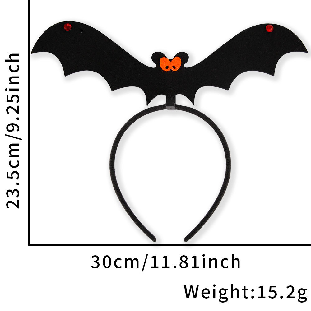 Nuevas gafas de murciélago de Halloween, banda de pelo, fiesta de fantasmas, extraña tela no tejida, marco de gafas de murciélago negro