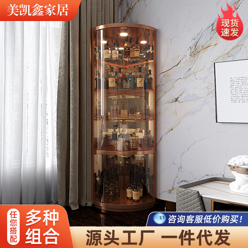Glass Door Wine Cabinet Display Cabinet Living Room 2022 New Wine Rack Internet Celebrity Small High-end Light Luxury Modern Home Wall