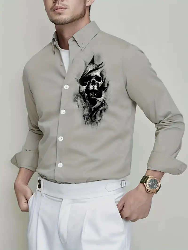 2025 nuevo estilo Amazon comercio exterior casual transfronterizo tendencia de moda salvaje camisa de manga larga de alta calidad MB12