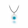 Cross -border Demon Eye necklace European and American wax rope Turkish blue -eyed round water droplet -shaped necklace