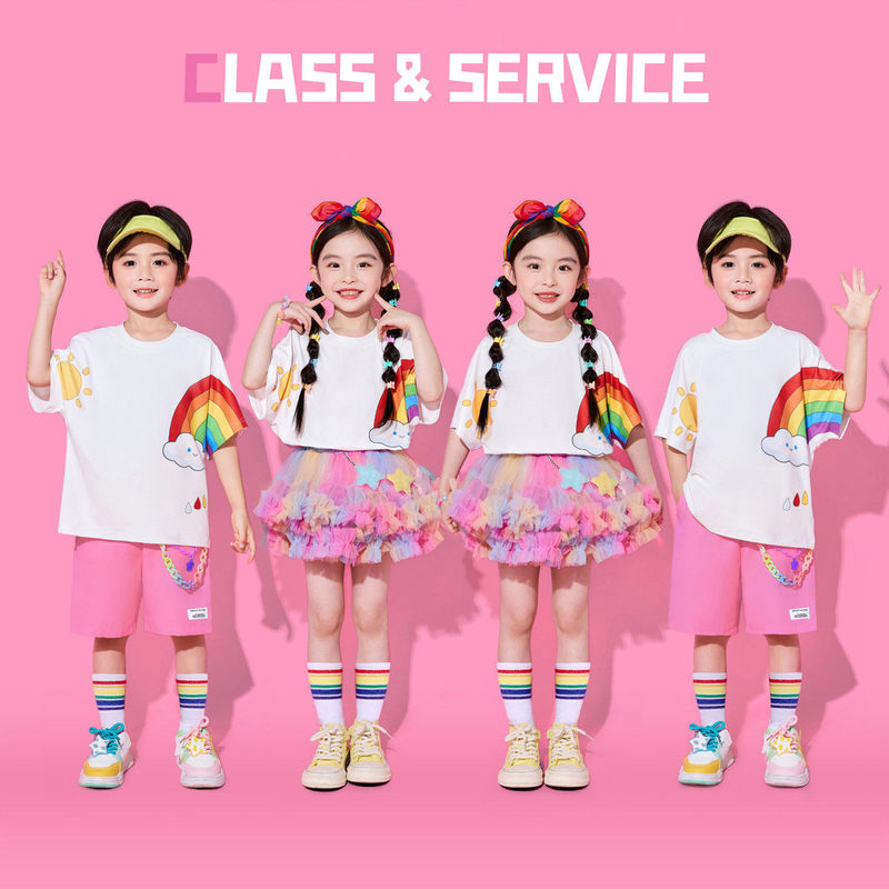 Children's Cheerleading Dance Costumes for June 1St, Elementary School Stage Chorus Uniforms, Kindergarten Graduation Season Performance Costumes Children's Cheerleading Dance Costumes for June 1St, Elementary School Stage Chorus Uniforms, Kindergarten Graduation Season Performance Costumes