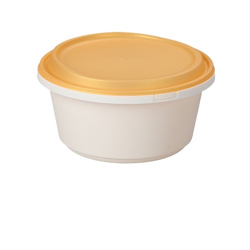 Saizhuo disposable lunch box round take-out packaging box double-layer fast food lunch box high-end food packaging box plastic bowl