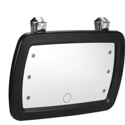 Sun visor rearview mirror for Cars, LED Makeup