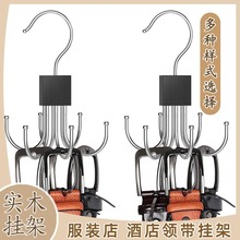 跨境六爪挂钩多功能可旋转金属衣帽挂包围巾衣柜收纳挂架小衣架