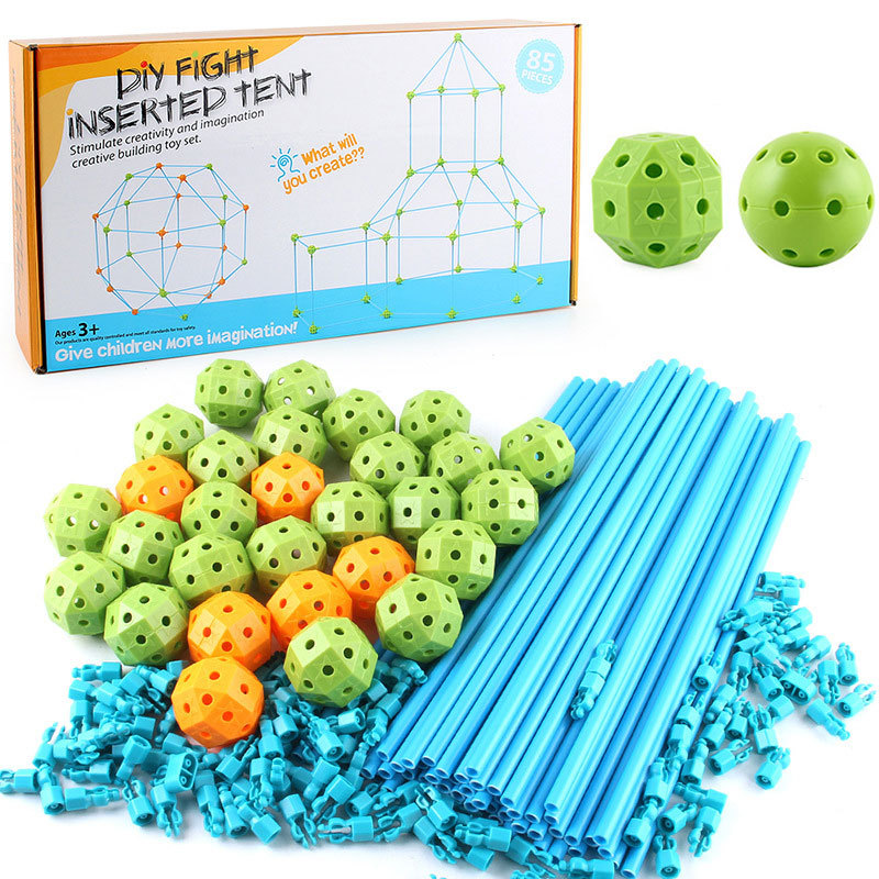 Transfronterizo Amazon STEM DIY tienda modelo de castillo de construcción infantil castillo de cuentas tienda de cuentas juguetes