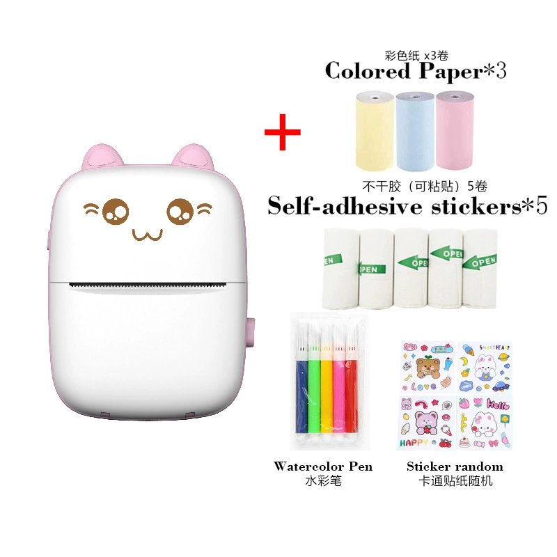 Pocket Photo Printer C9, handheld Bluetooth thermal printer, 200 DPI, battery-powered