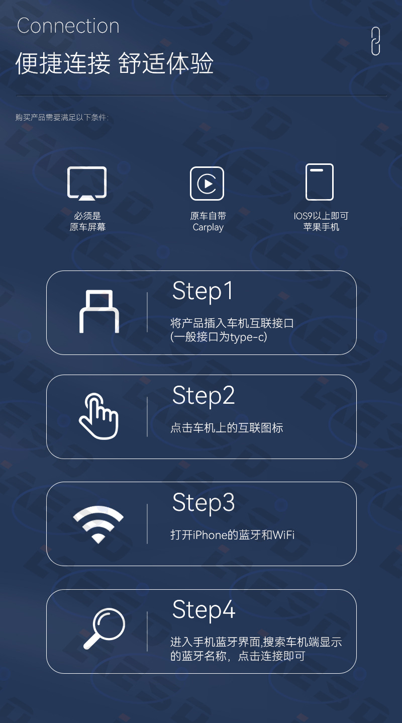 Cross-Border Two-In-One Wireless Car Adapter Smart Car-Machine Connectivity Box Android Autocarplay Box