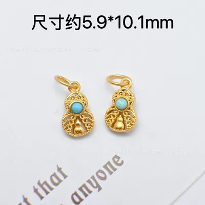 S925 Silver Electroplated 24K Gold and Silver Jewelry Through-Hole DIY Accessories Six-Pointed Star Spacer Bead Feather Pendant Beaded Bracelet Material (Zərgərlik ara hissələri) - pine-stone-gourd