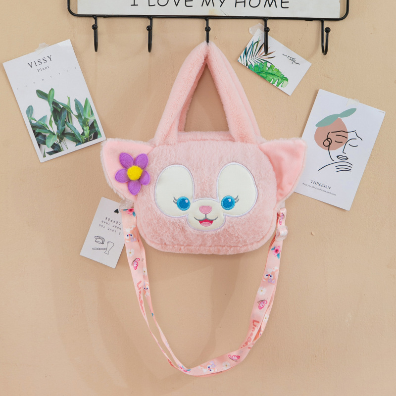 メーカー卸売ベルベットバッグ玩具クロミ斜めショルダーバッグいちご熊ぬいぐるみ日系ハンドバッグサンリオ|undefined