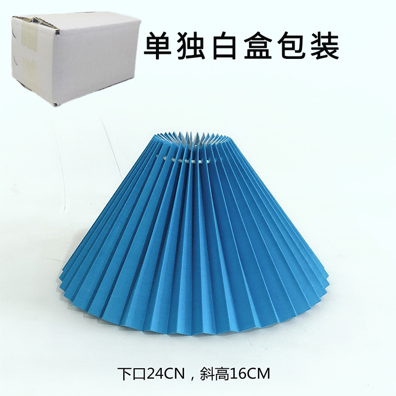 Fábrica directa tela plisada pantalla Shell boca inferior 24 Hotel dormitorio comedor lámpara de pared Accesorios