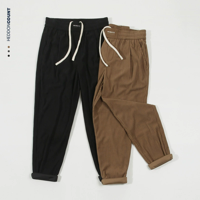 Мужские брюки из имитации вельвета с текстурой твила, спортивные штаны, новинка осени и зимы 2025 года, прямые повседневные брюки для мужчин.