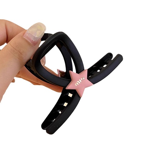  New Pink Heart Clip Large Sweet and Cool Versatile Star Hairpin with Multiple Hair Volume Shark Clip Hair Accessory