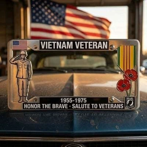Vyetnam Veteran Tribute Nömrə Çərçivəsi Vietnamlicense Plate Frame