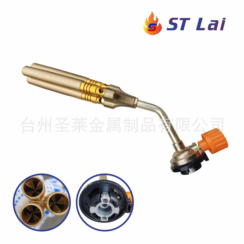 2023新款卡式焊枪手动点火三管喷火枪铜管三头钎焊冰箱空调管喷枪|ms