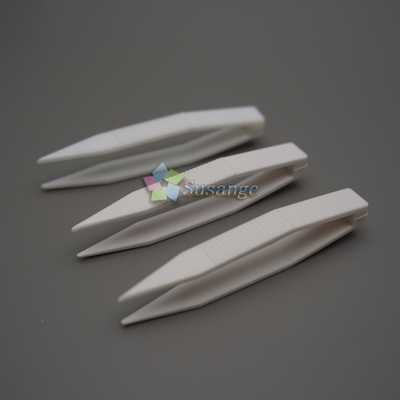 现货58mm塑料镊子 白色夹子 PP美容镊子 面膜夹子 化妆品镊子夹子