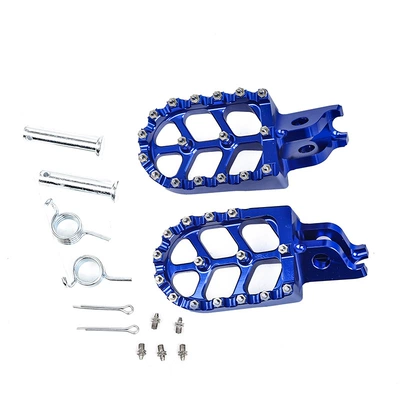 Applicable to CR/CRF/125/250/500/230/450R off-road vehicle motorcycle CNC aluminum alloy extended pedal (Motorcycle pedals) - blue-left-and-right-rear-pedals-1-pair