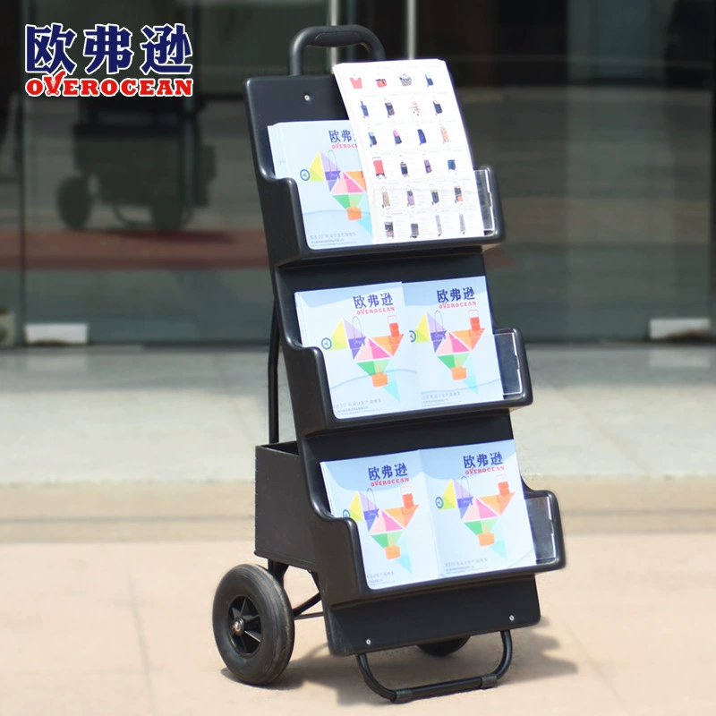 Напольная стойка для хранения на экспорт Overson, рекламная Автомобильная газета, автомобиль, миссионерская Автомобильная стойка для мобильных дисплеев